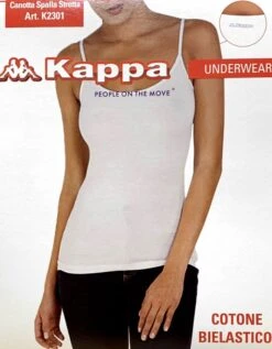 Canottiera Donna Spalla Stretta Cotone Bielastico Kappa 2301
