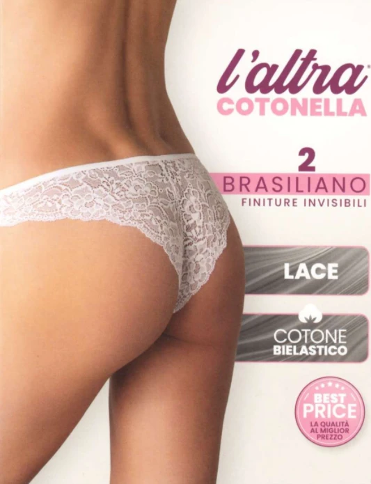 Slip Donna Brasialiano Pizzo Cotonella CD284 1 Slip Donna Brasialiano Pizzo Cotonella CD284