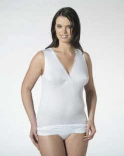 Canottiera Donna Spalla Larga Forma Seno 100% COTONE Nottingham VL3025