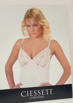 Canottiera Donna Spalla Stretta Lancotone Formaseno Pizzo Ciesseti 40176 Special Price