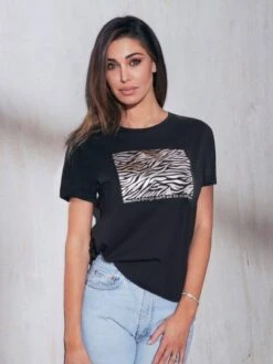 Maglia Donna T-shirt Giriocollo Mezza Manica In Jersey 100%cotone Jadea 4227