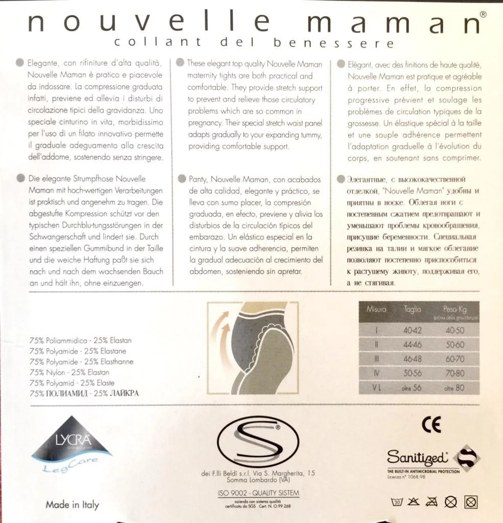 Collant Gestante A Sostegno Graduato 70 Den Coprente Silca Maman 2 Collant Gestante A Sostegno Graduato 70 Den Coprente Silca Maman - immagine 2