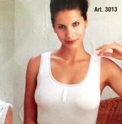 Canottiera Donna Spalla Larga Cotone 100% Ciesseti 3013 Fine Serie