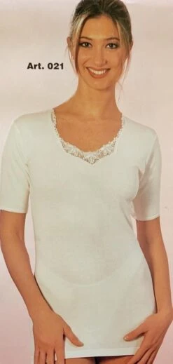 Maglia Donna Mezza Manica Lanacotone Cottonblu 021 Special Price